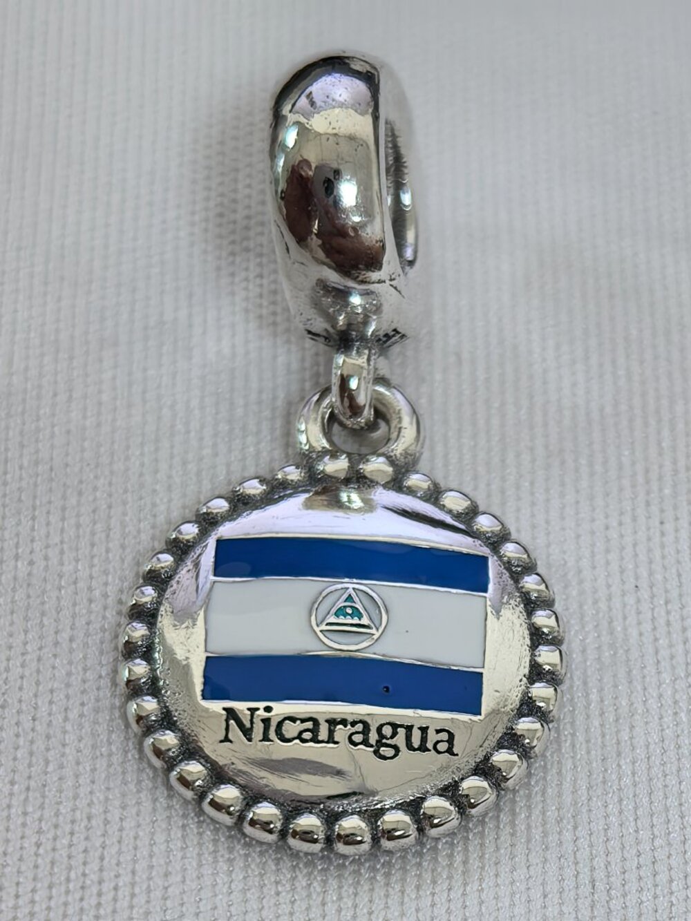 Pandora Nicaragua Exclusive Dangle Charm Pendant, S925 Silver Jewelry